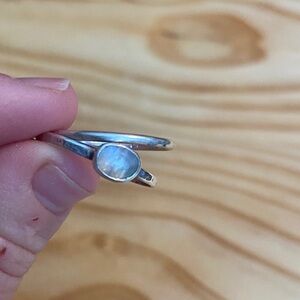 Moonstone stacker rings